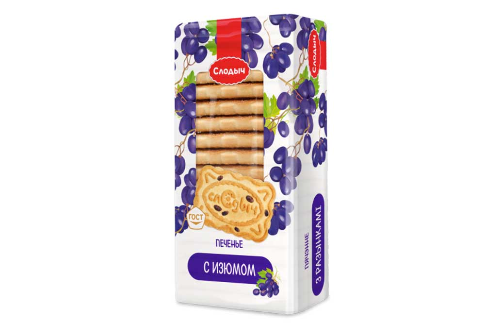 Печенье Слодыч с изюмом 390г РБ