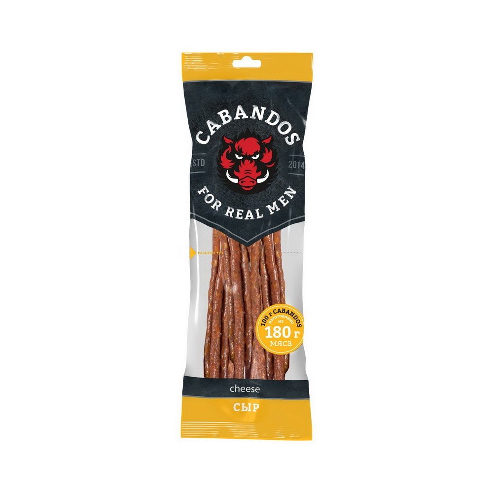 Колбаски Кабандос Сыр мясные в/с флоупак 70гр РБ, шт
