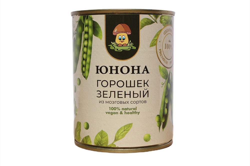 Горошек зеленый из мозг.сортов в/с 360гр Юнона РФ