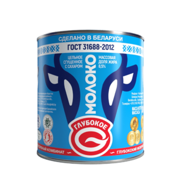 Молоко сгущенное цельное с сах. 380гр. Ж/Б 8,5% РБ